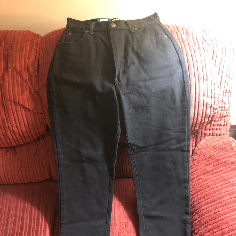 NWT vintage petite women girls black 90s Mom jeans